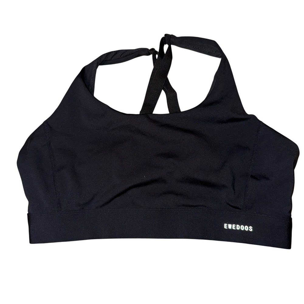 Ewedoos Womens High Impact Crisscross Back‎ Sports Bra Black XX-Large XXL